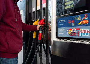 digital signage display in gas station
